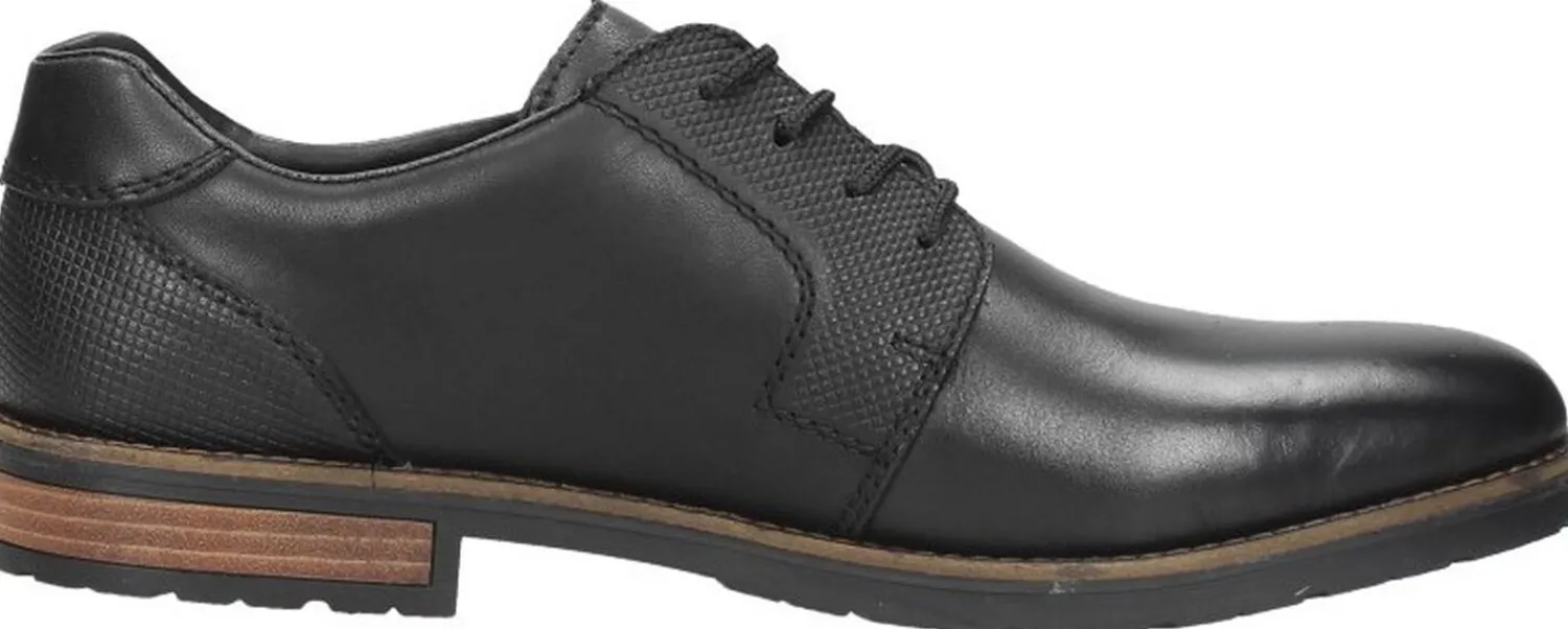 Rieker Veterschoenen Laag Zwart Fashion