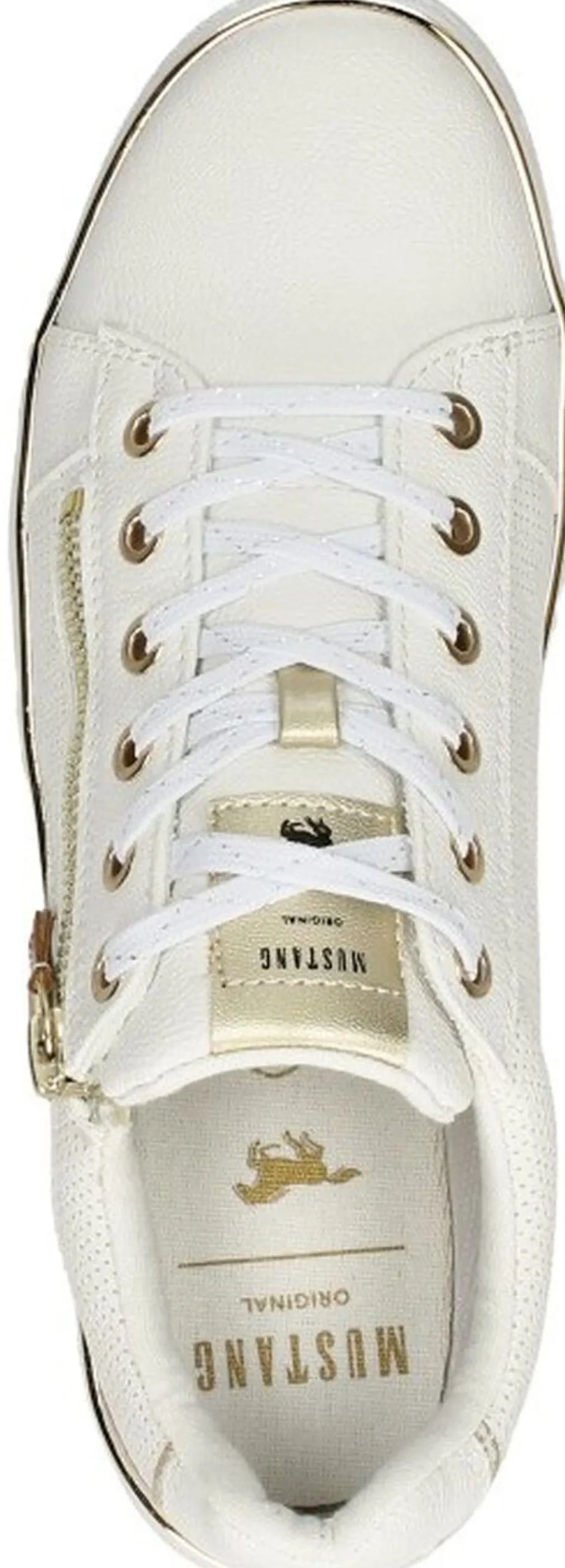 Mustang Veterschoenen Laag Wit Discount