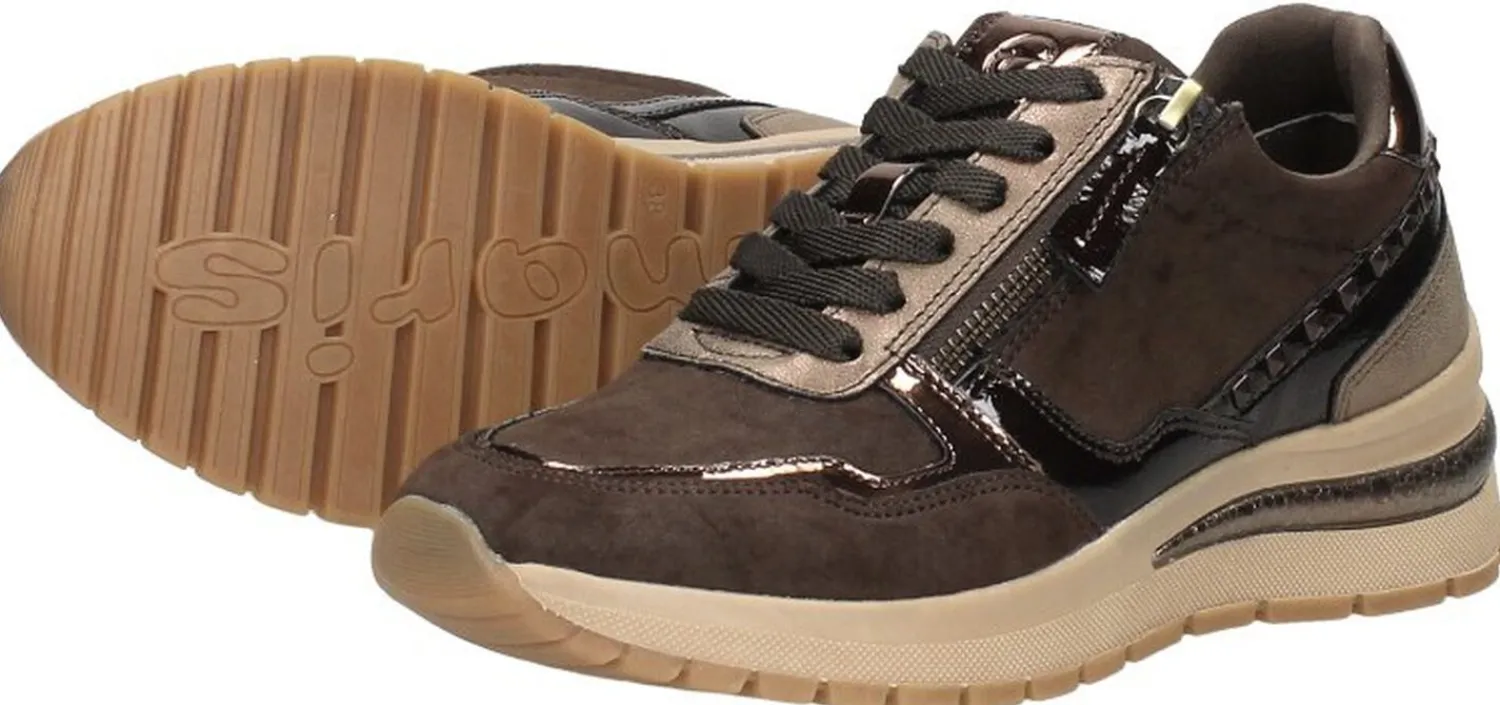 Tamaris Veterschoenen Laag Donkerbruin Outlet