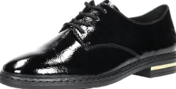 Rieker Veterschoenen Laag Zwart lak Discount