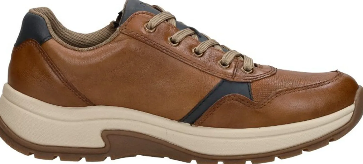 Rieker Veterschoenen Laag Cognac Clearance