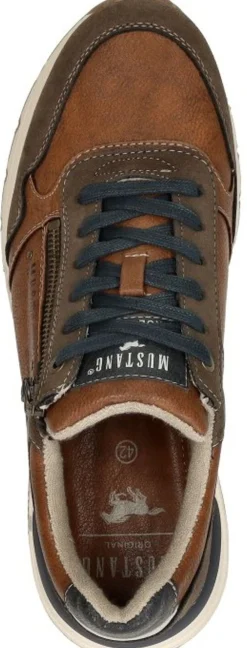 Mustang Veterschoenen Laag Cognac Clearance