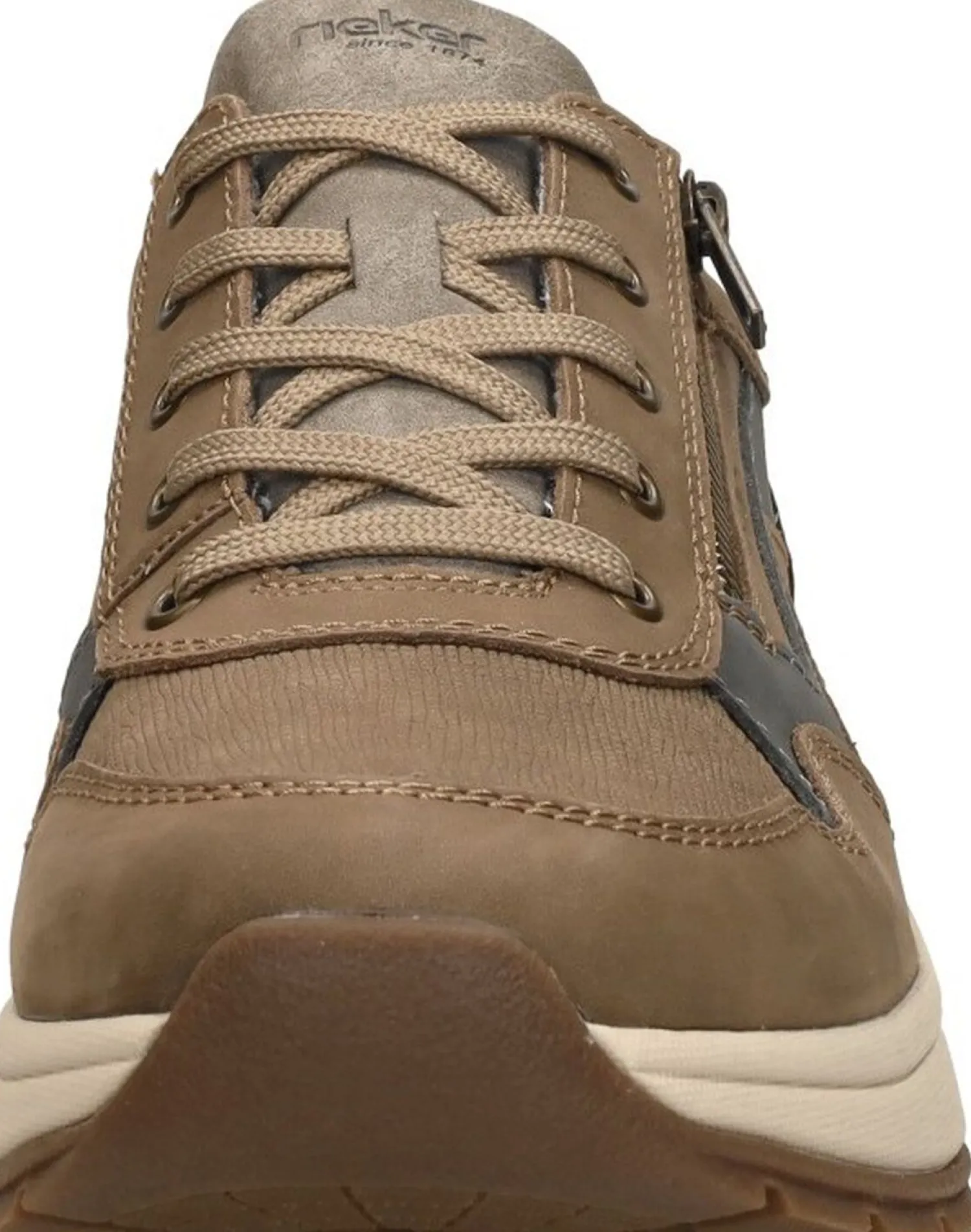 Rieker Veterschoenen Laag Taupe Outlet