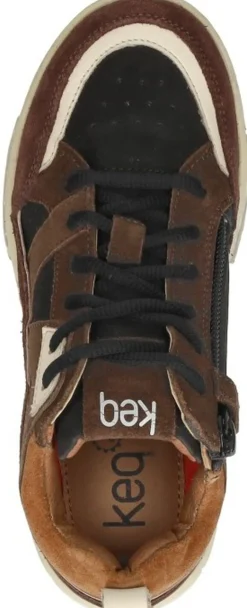 Keq Veterschoenen Laag Donkerbruin Best
