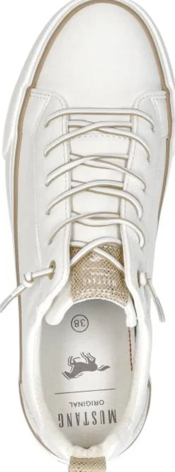 Mustang Veterschoenen Laag Wit Sale