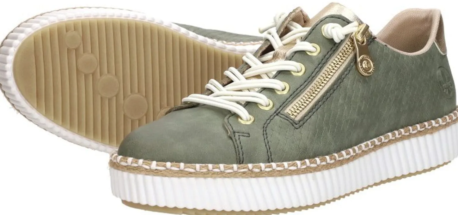 Rieker Veterschoenen Laag Groen New