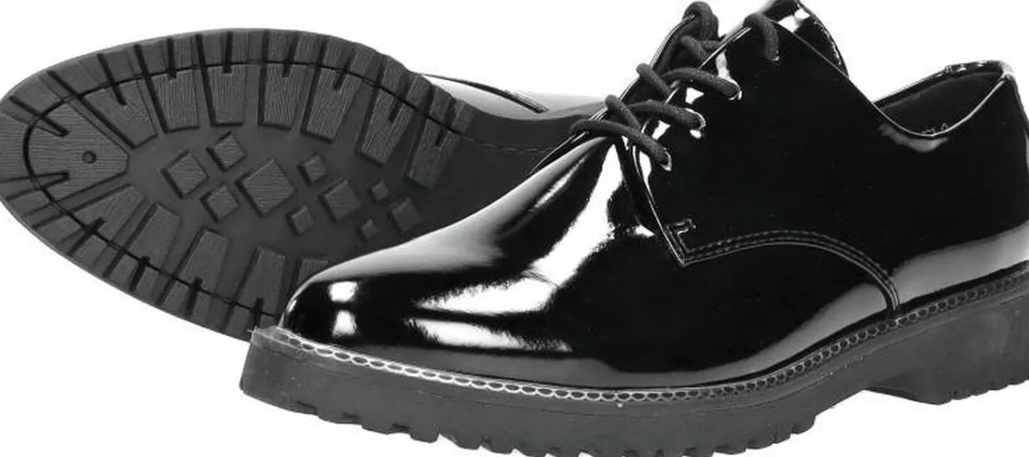 Marco Tozzi Veterschoenen Laag Zwart lak Sale