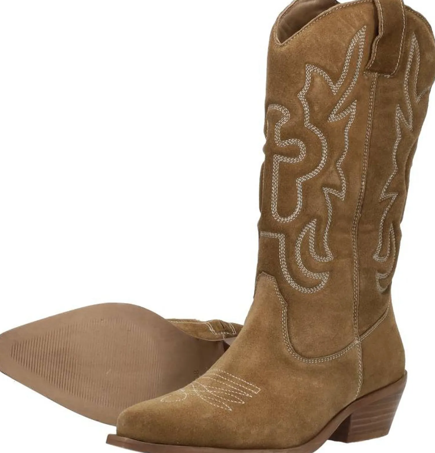 Sub55 Western boots Cognac New