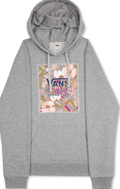 Vans WM Floral Boxed Hoodie Lichtgrijs Sale