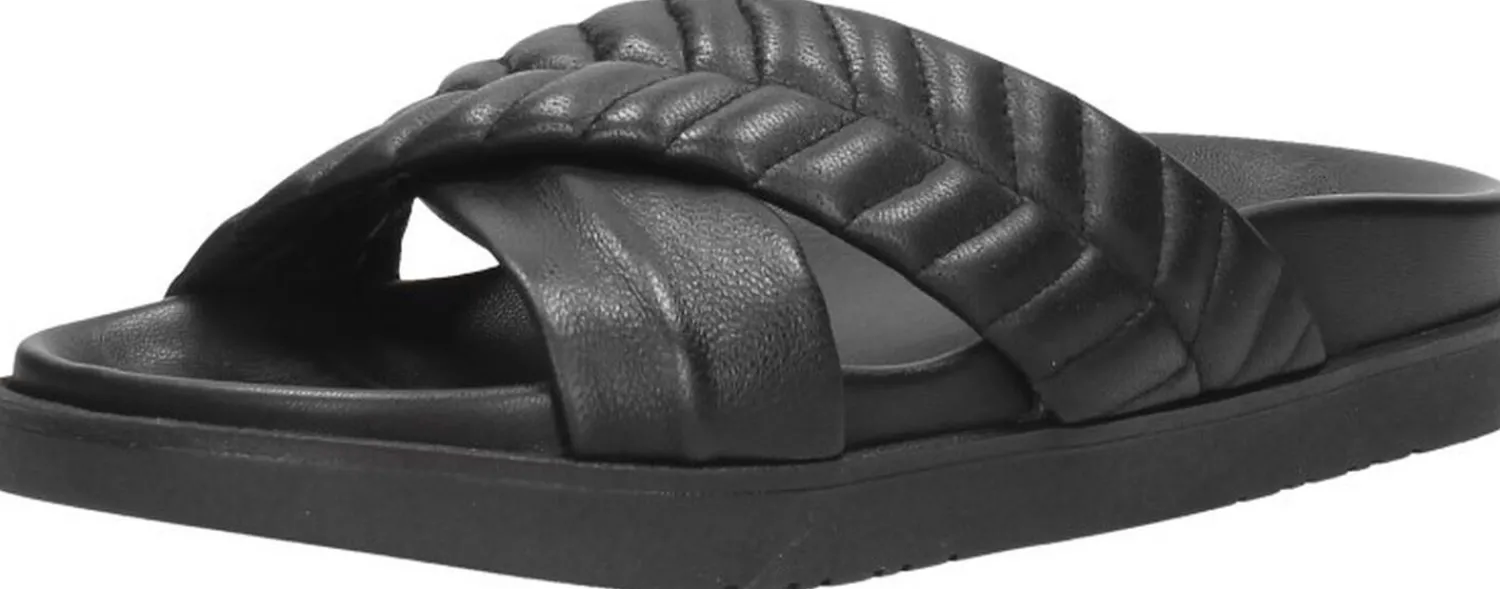 Red Rag Women Flat Sandal Padding Zwart Discount