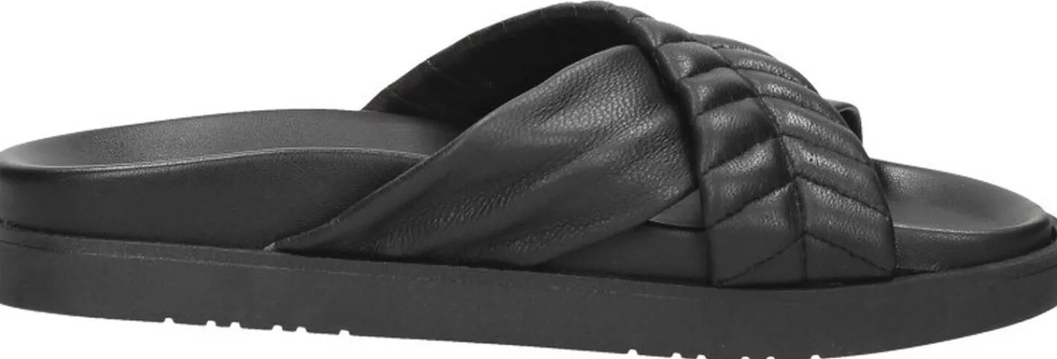 Red Rag Women Flat Sandal Padding Zwart Discount