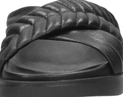 Red Rag Women Flat Sandal Padding Zwart Discount
