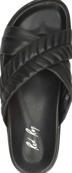 Red Rag Women Flat Sandal Padding Zwart Discount