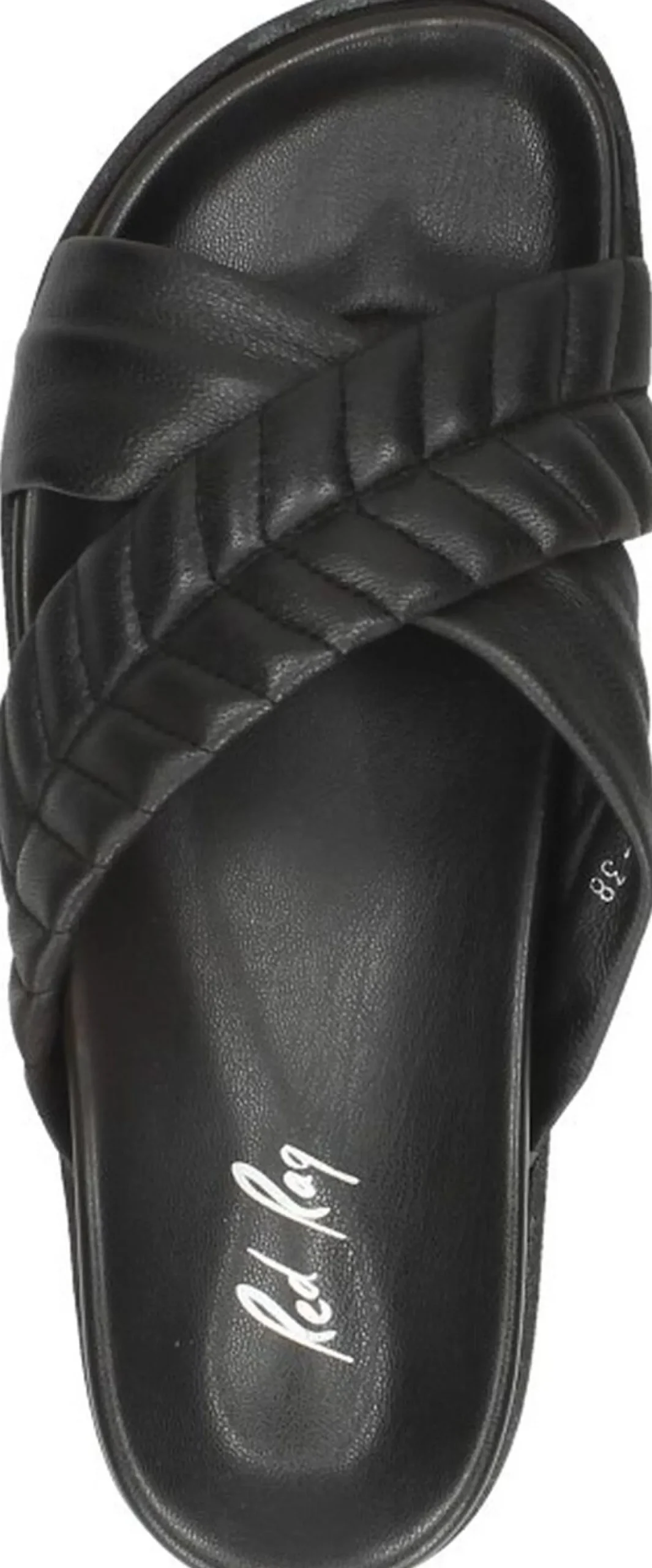 Red Rag Women Flat Sandal Padding Zwart Discount