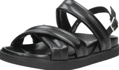 Red Rag Women Flat Sandal Padding Zwart Sale