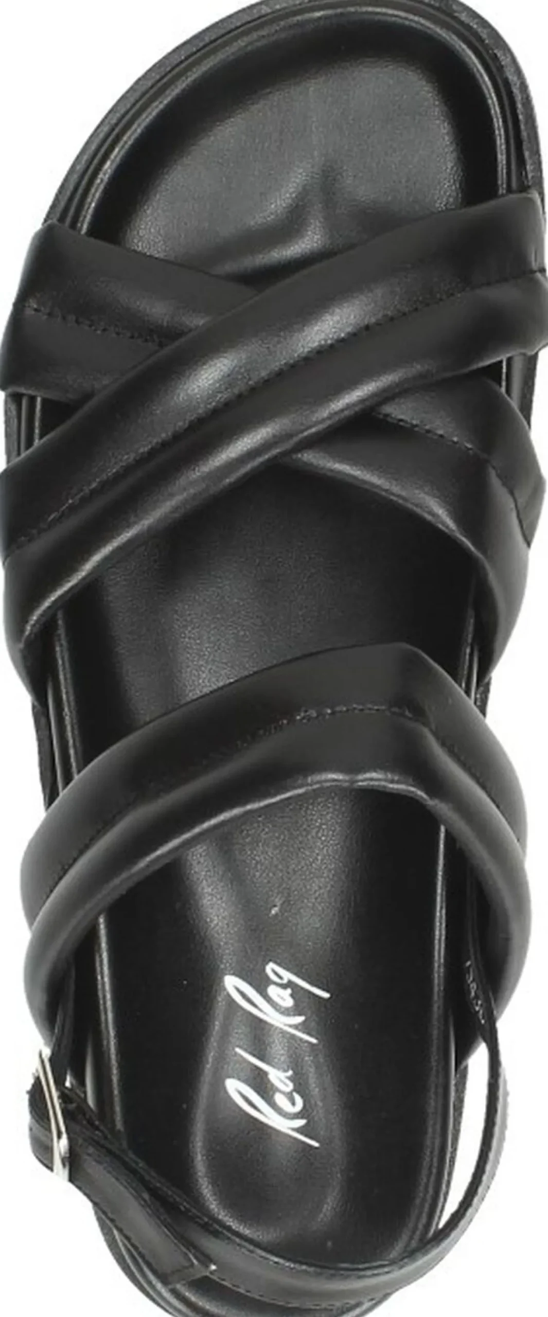 Red Rag Women Flat Sandal Padding Zwart Sale